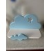 Детская полка облако голубого цвета 