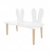 Детская скамейка Уши зайца белая, Bambini Letto