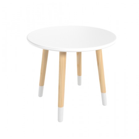 Детский стол Круглый белый, с носочками, Bambini Letto