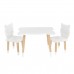 Детский комплект стол и 2 стула Котик белый, с носочками, Bambini Letto