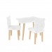 Детский комплект стол и 2 стула Котик белый, Bambini Letto