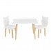 Детский комплект стол и 2 стула Котик белый, Bambini Letto