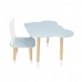 Детский комплект стол и стул Мишка голубой, с носочками, Bambini Letto