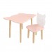 Детский комплект стол и стул Котик розовый, Bambini Letto