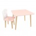 Детский комплект стол Квадратный и стул Домик розовый, Bambini Letto