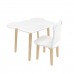 Детский комплект стол и стул Мишка белый, Bambini Letto