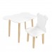 Детский комплект стол и стул Мишка белый, Bambini Letto