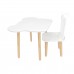 Детский комплект стол и стул Мишка белый, Bambini Letto