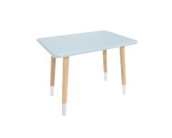 Детский стол Прямоугольный голубой, с носочками