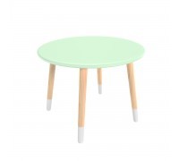 Детский стол Круглый 60 см мятная прохлада, с носочками