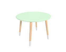 Детский стол Круглый 60 см мятная прохлада, с носочками