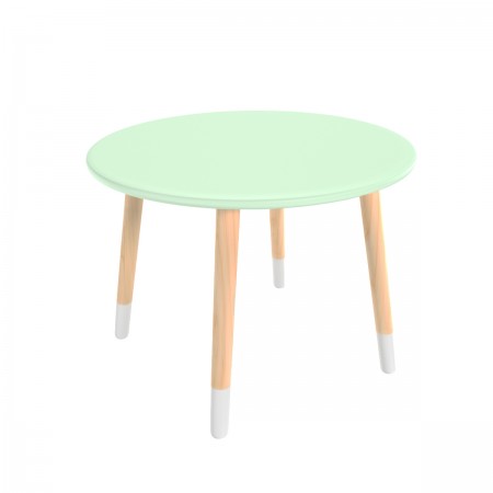 Детский стол Круглый 60 см мятная прохлада, с носочками, Bambini Letto