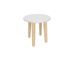 Детский табурет Круглый серый перламутр