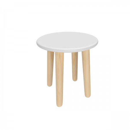 Детский табурет Круглый серый перламутр, Bambini Letto