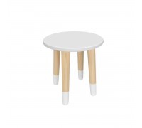 Детский табурет Круглый серый перламутр, с носочками