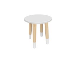 Детский табурет Круглый серый перламутр, с носочками