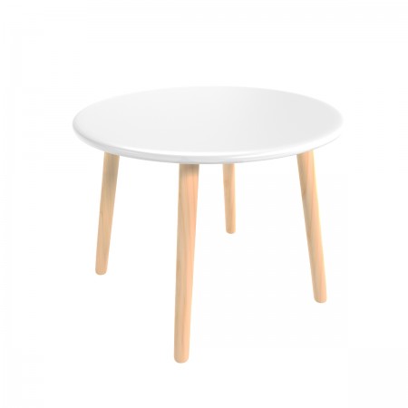 Детский стол Круглый 60 см белый, Bambini Letto