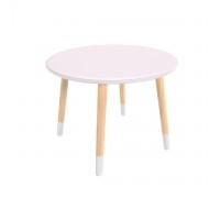 Детский стол Круглый 60 см нежная лаванда, с носочками