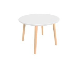 Детский стол Круглый 60 см серый перламутр