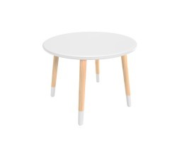 Детский стол Круглый 60 см серый перламутр, с носочками