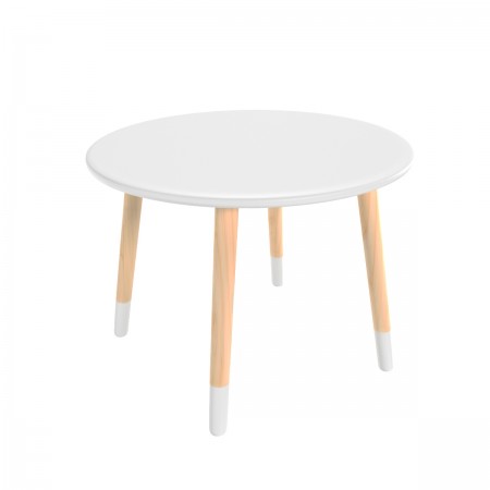 Детский стол Круглый 60 см серый перламутр, с носочками, Bambini Letto