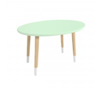 Детский стол Овальный мятная прохлада, с носочками