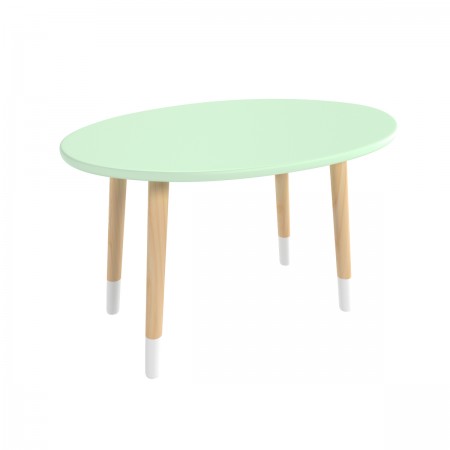 Детский стол Овальный мятная прохлада, с носочками, Bambini Letto