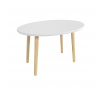 Детский стол Овальный серый перламутр