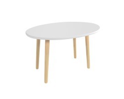 Детский стол Овальный серый перламутр