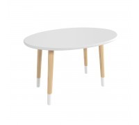 Детский стол Овальный серый перламутр, с носочками