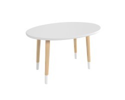 Детский стол Овальный серый перламутр, с носочками