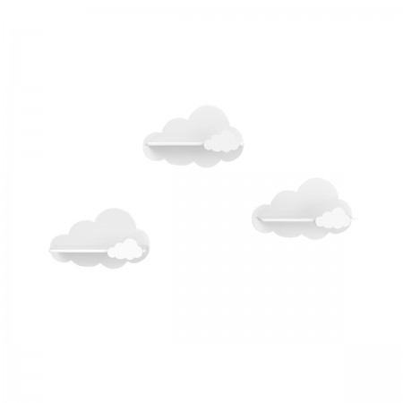 Детские полки Облако белого цвета, Bambini Letto