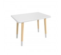 Детский стол Прямоугольный серый перламутр, с носочками