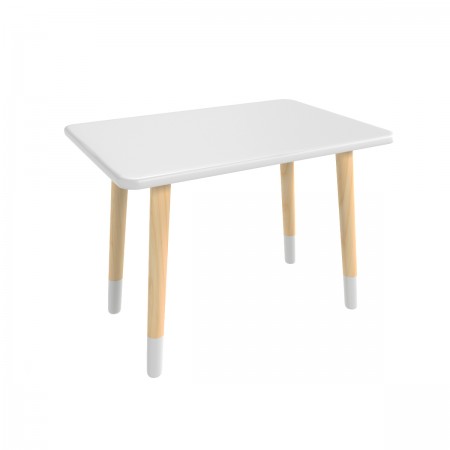 Детский стол Прямоугольный серый перламутр, с носочками, Bambini Letto