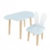 Детский комплект стол Облако и стул Уши зайца голубой, Bambini Letto