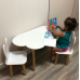 Детский комплект стол Облако и 2 стула Уши зайца белый, Bambini Letto