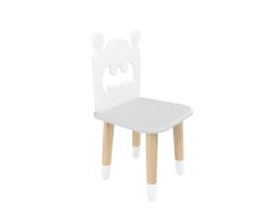 Детский стул Бэтмен серый перламутр, с носочками