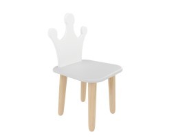 Детский стул Корона серый перламутр