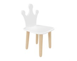 Детский стул Корона белый