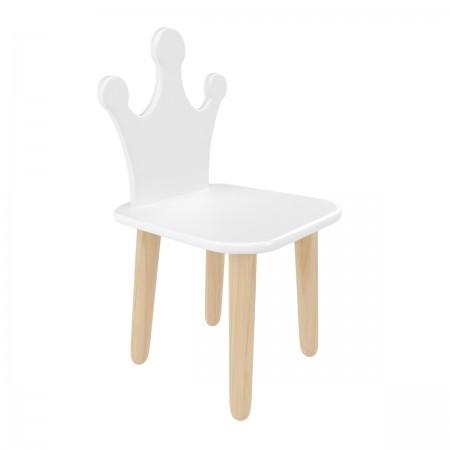 Детский стул Корона белый, Bambini Letto