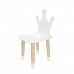 Детский стул Корона белый, с носочками , Bambini Letto