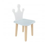 Детский стул Корона голубой