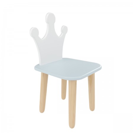 Детский стул Корона голубой, Bambini Letto