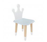 Детский стул Корона голубой, с носочками