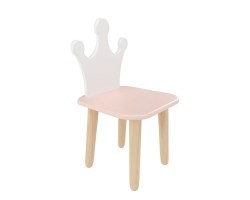 Детский стул Корона розовый