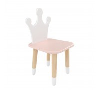 Детский стул Корона розовый, с носочками