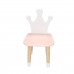 Детский стул Корона розовый, с носочками, Bambini Letto