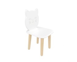 Детский стул Котик белый