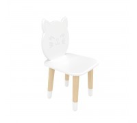 Детский стул Котик белый, с носочками
