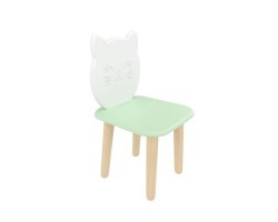 Детский стул Котик мятная прохлада